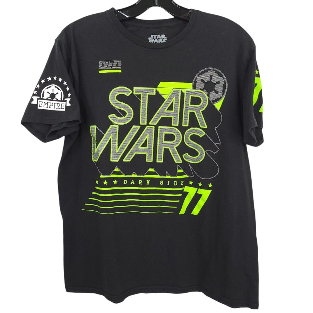 Star Wars Darkside Empire 77 Kids Size Large Black Green Cotton